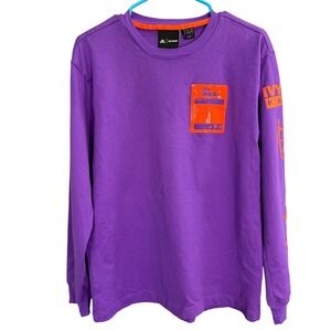 Adidas Ivy Park Sweatshirt S Purple Graphic Trail Sports Athleisure Lounge NWOT
